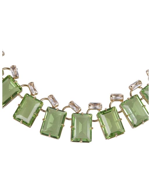 Ermanno Scervino Green Necklace With Stones