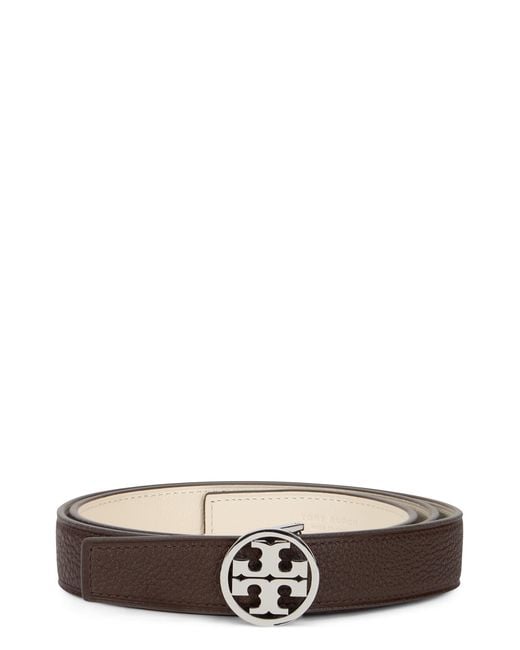 Tory Burch Multicolor Belt Miller Reversible Dark Cocoa-Ivory Cocoa/Ivory/ Bovine Suede