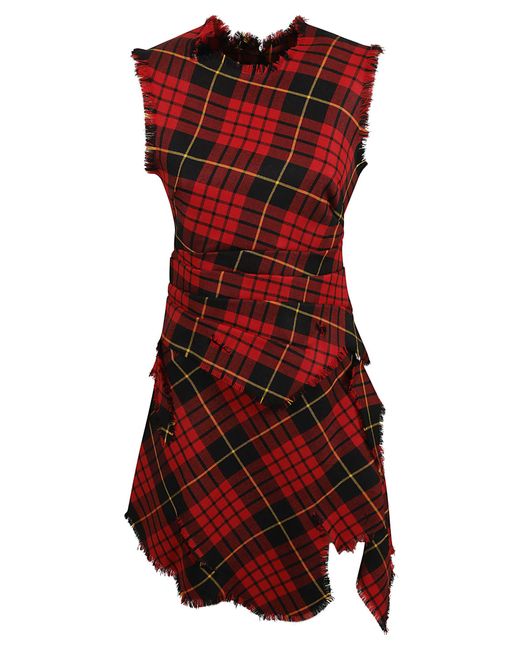 Checked sleeveless dress hotsell
