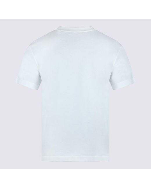 Burberry Blue Cotton T-Shirt for men