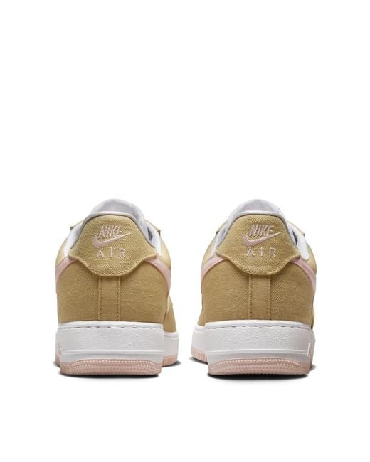 Nike White Air Force 1 Retro Ll Qs Linen Canvas Sneakers Shoes for men