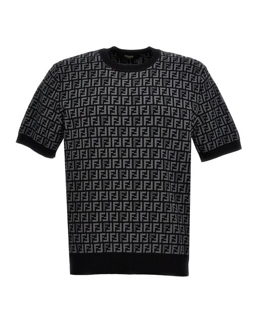 Fendi Black 'Ff' Sweater for men