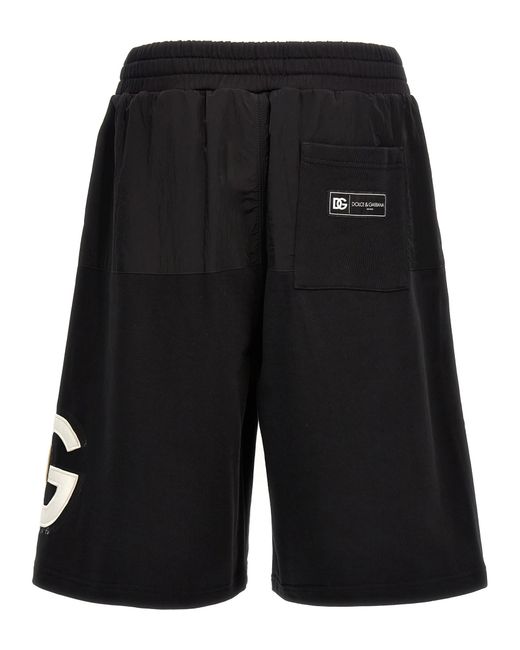 Dolce & Gabbana Black Logo Bermuda Shorts Bermuda, Short for men