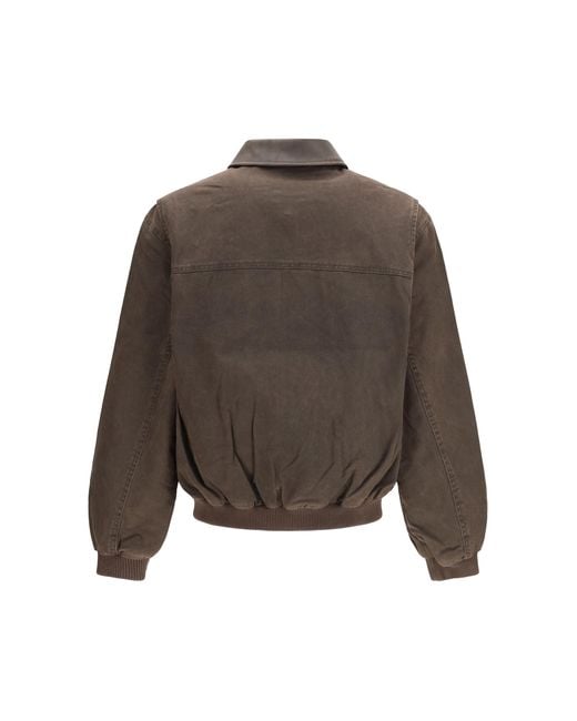 Represent Brown Roscoe Bomber Cotton Jacket for men