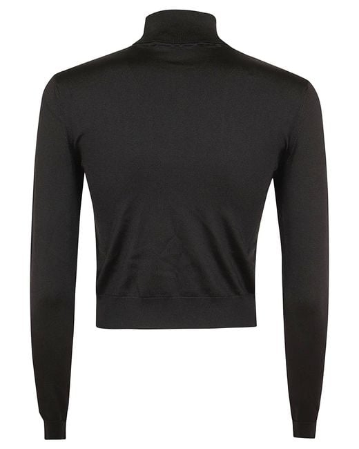 Ralph Lauren Black Collection Roll-neck Cropped Knitted Jumper