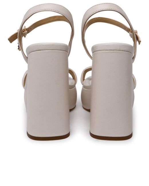 Michael Kors White Leather Laci Sandals