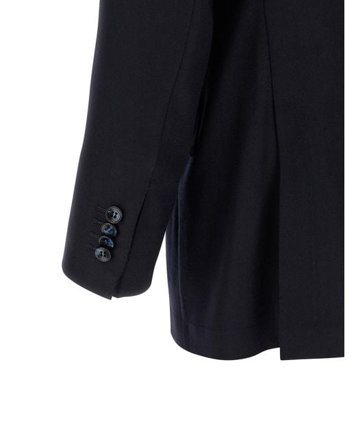 Kiton Blue Virgin Wool And Cashmere Dress for men
