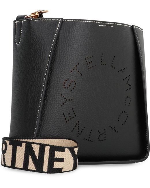 Stella McCartney Black Stella Logo Shoulder Bag Polyurethane