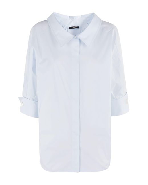 Seventy White Camicia Popeline Fine Cotone Stretch