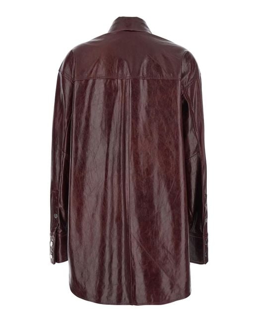 Sportmax Purple Jacket With Classic Collar Lamb Coat