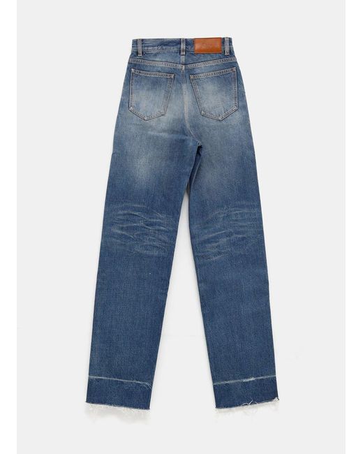 Chloé Blue Jean En Denim De Coton Dark Cobalt