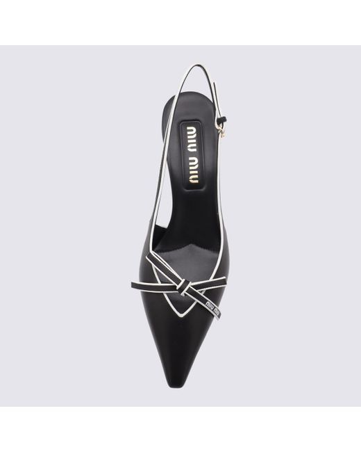 Miu Miu Metallic Leather Pumps