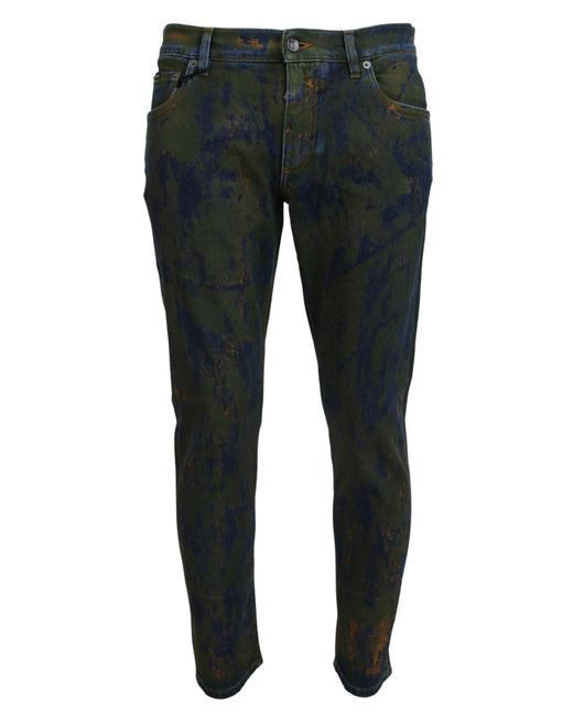 Dolce & Gabbana Black Chic Slim-Fit Denim Jeans for men