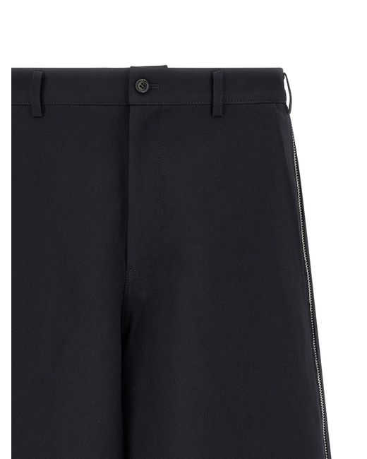 Comme des Garçons Blue Zip Bermuda Shorts for men