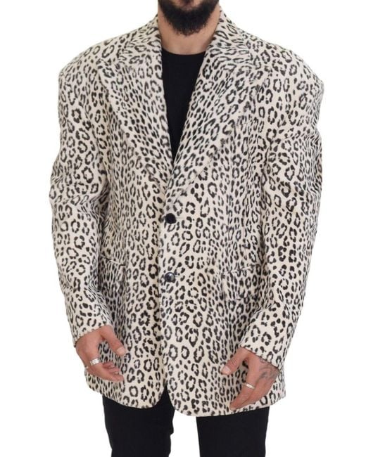 Dolce & Gabbana Gray Elegant Slim-Fit Blazer for men