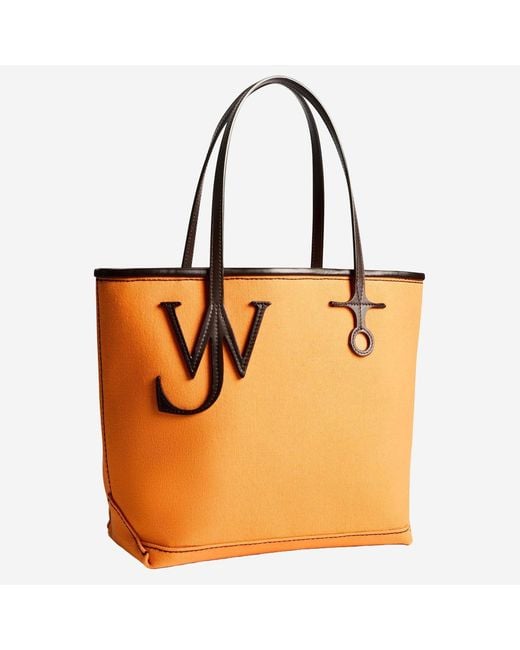 J.W. Anderson Orange Small Anchor Tote Bag Cotton Shoulder