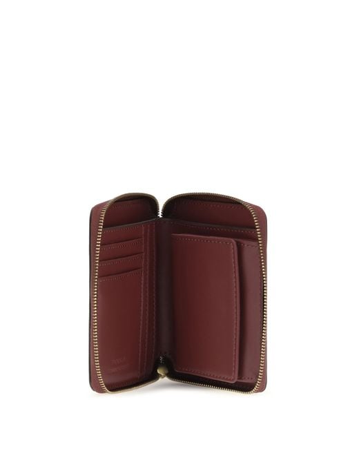 Pinko Purple Leather Zip-Around Wallet Calf Bos Taurus