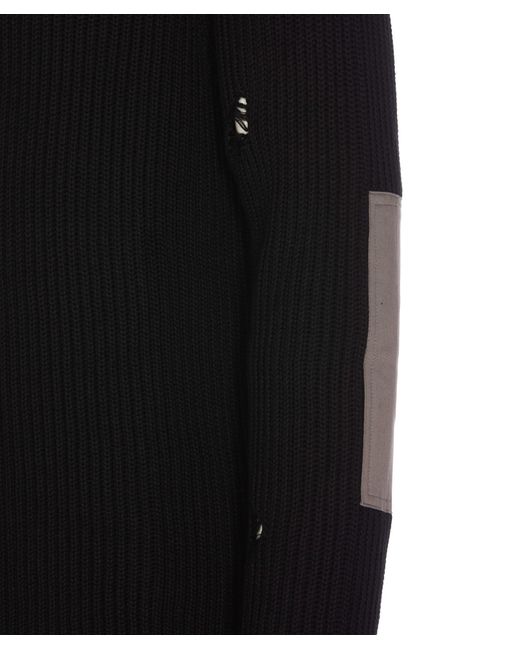 MM6 by Maison Martin Margiela Black Round-Neck Knitwear for men