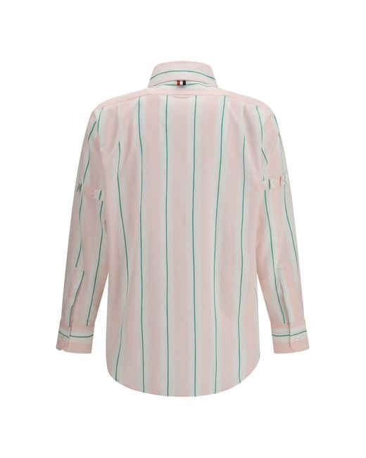 Thom Browne White Button-Down Shirt Cotton for men