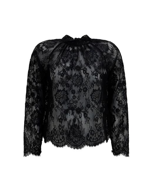 Self-Portrait Black Lace Blouse Polyamide Jacket