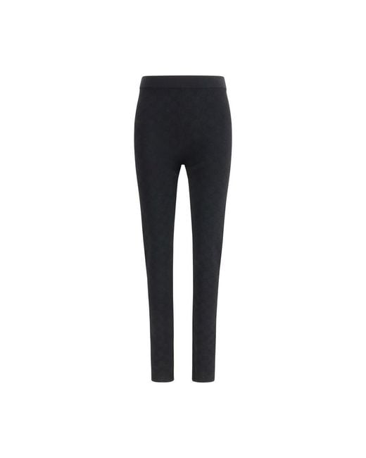 Gucci Blue Viscose Leggings Clothing