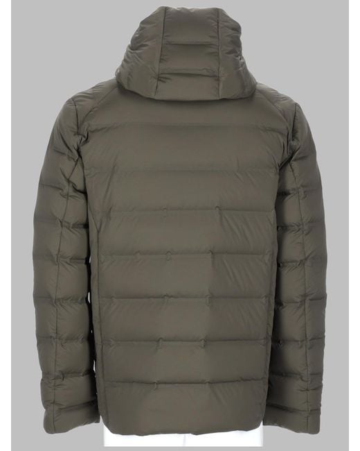 Monobi Green Padded Hooded Jacket Polyamide for men