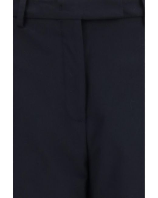 Thelatest Blue Trousers Straight-Leg Wool-Blend Polyester