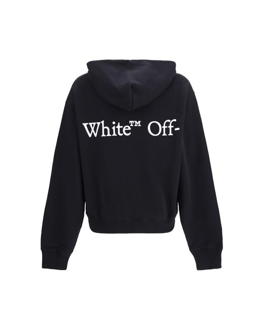 Off-White c/o Virgil Abloh Black Bookish Scarf Hoodie Cotton Sweatshirts for men
