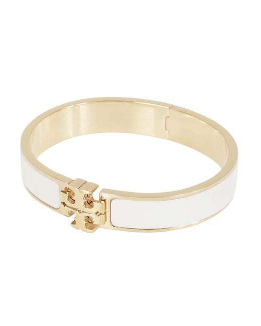 Tory Burch White Kira Enamel Bracelet