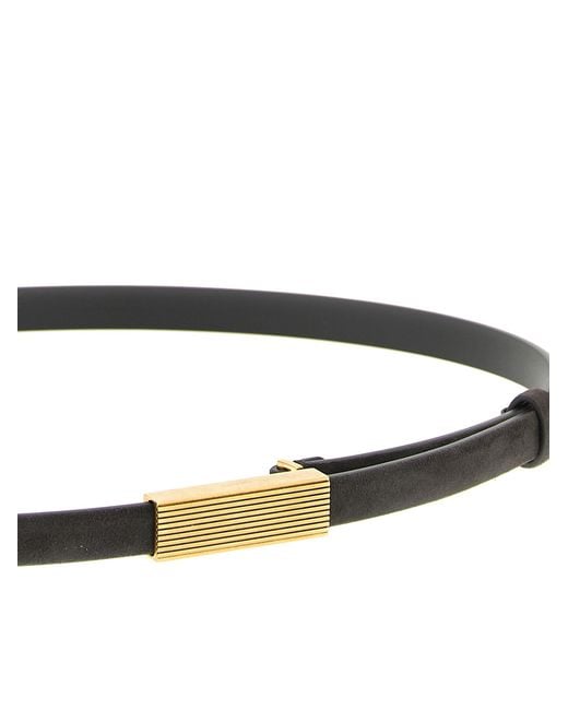 Khaite Black Calfskin Regular Belt