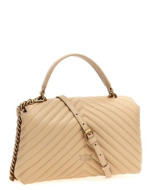 Pinko Love Lady Puff Classic Handbag in Natural | Lyst