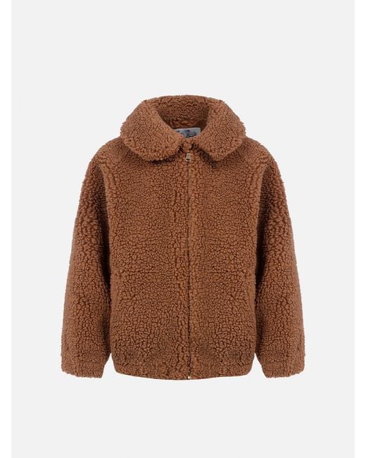 Mc2 Saint Barth Brown Girl Sherpa Bomber Coat Abel Camel Jacket