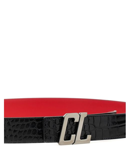 Christian Louboutin Red Happy Rui Cl Logo Belt for men
