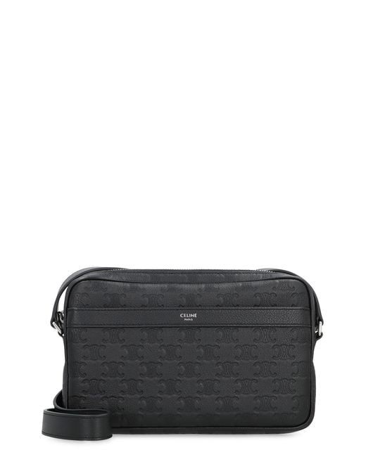 Céline Black Calf Leather Messenger Bag Calfskin for men