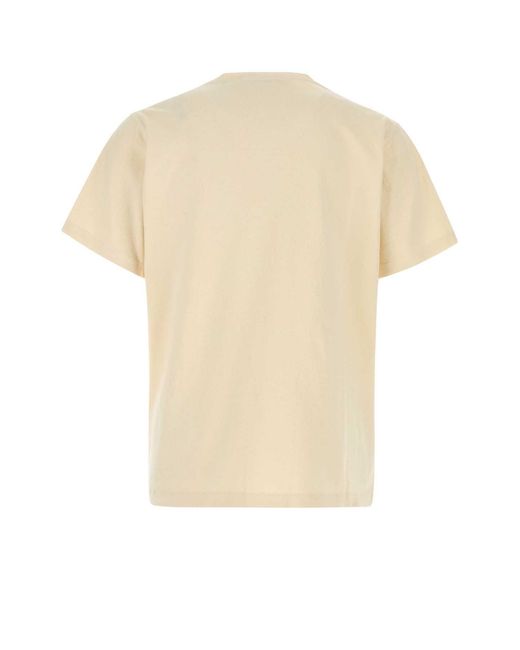 J.W. Anderson Natural Melange Ivory Cotton T-shirt for men