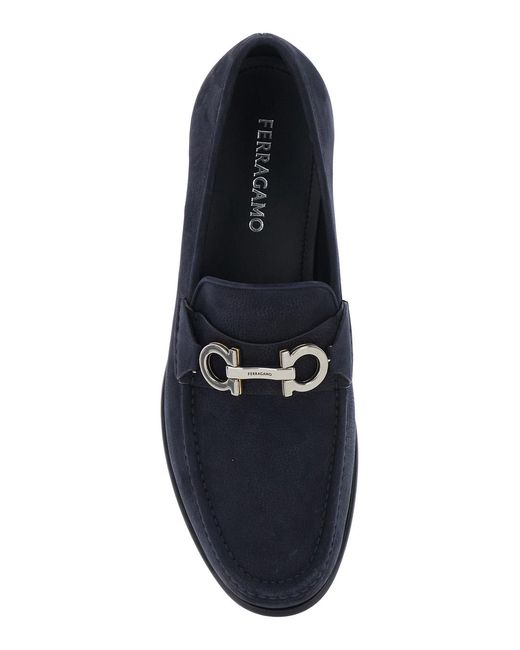 Ferragamo Blue Loafers Avril Calf Leather for men