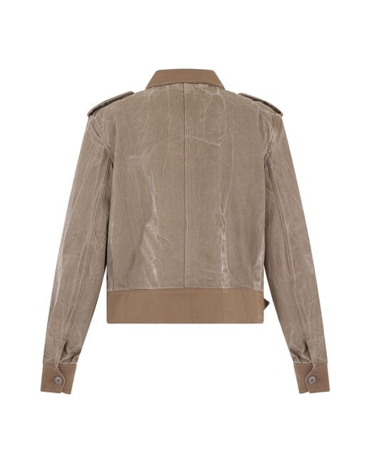 Our Legacy Brown Denim Jacket With Flap Pockets Cotton for men