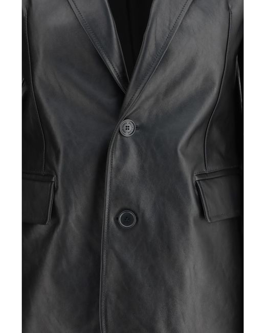 Balenciaga Gray Jacket Standard Calf Leather