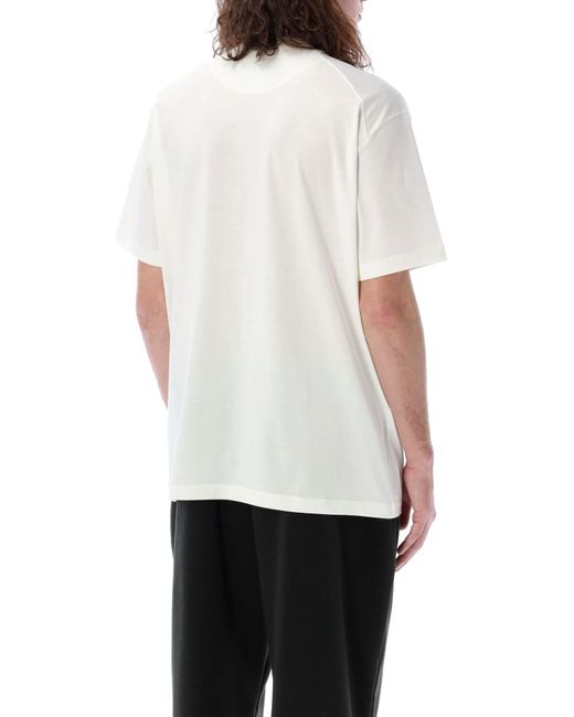 Y-3 White Graphic Short Sleeves Tee