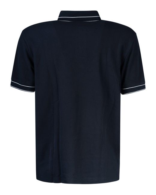 Emporio Armani Blue Stripe Polo Shirt for men