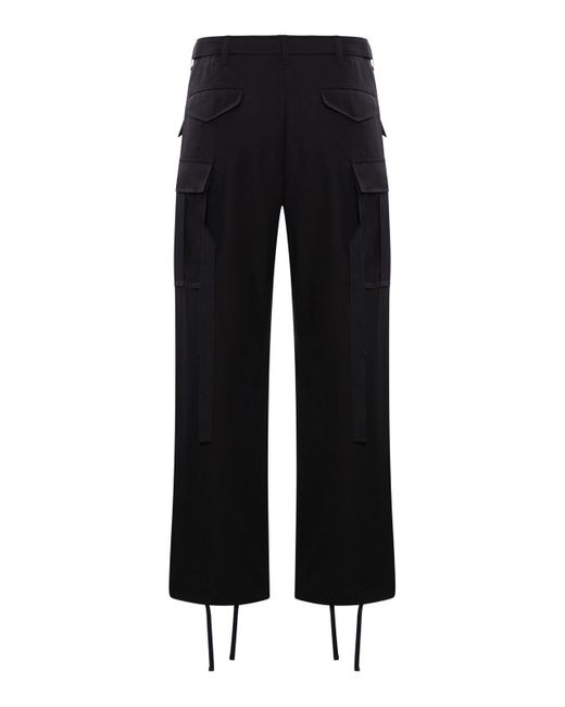 Sacai Black Cotton Athletic Pants