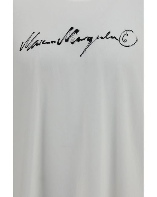 MM6 by Maison Margiela Gray Overdye Jersey T-Shirt Cotton T-Shirts for men
