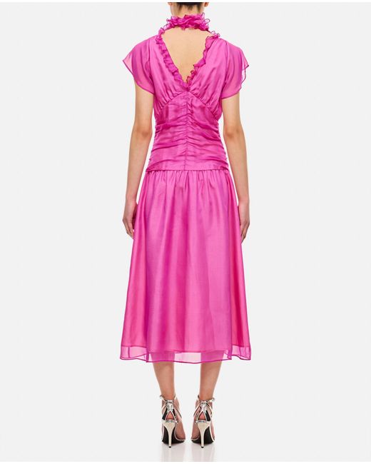 Saks Potts Pink Blaire Silk Dress