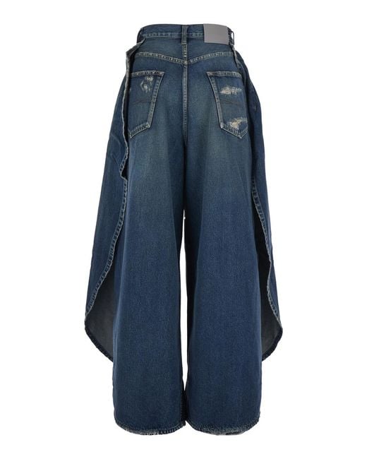 Balenciaga Blue Jeans Asymmetrical Panel Denim