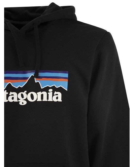 Patagonia Black Cotton Blend Hoodie for men