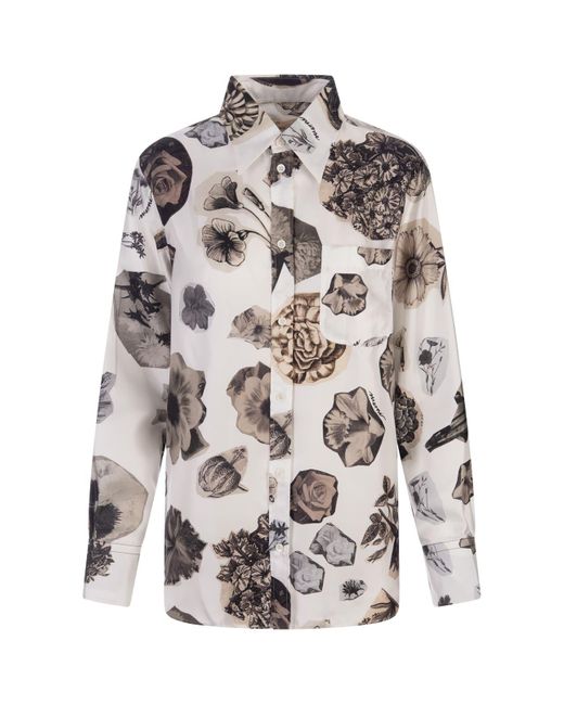 Marni White Shirt With Nocturnal Print