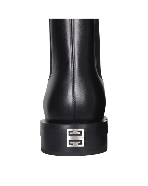 Givenchy Black Chelsea Leather Boots for men