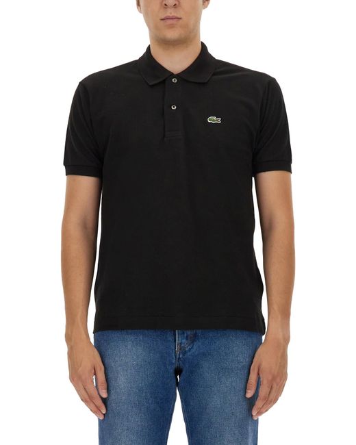 Lacoste Black Polo With Logo for men