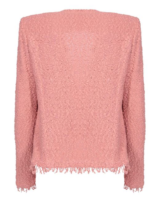 IRO Pink Shavani Coral Bouclã Wool Jacket