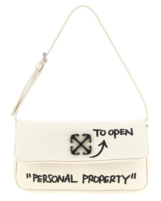 Off-White c/o Virgil Abloh White Lamb Leather Shoulder Bag
